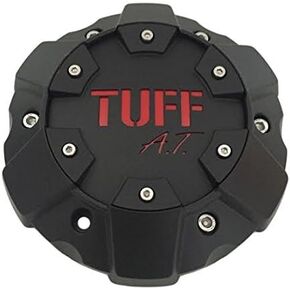 TUFF at C611901CB3 PCTMFBR أسود غير لامع مع غطاء مركزي للعجلة بحروف حمراء