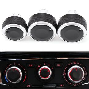 3Pcs Air Condition Heat Control Switch Knob AC Knob for Volkswagen VW 2013-2017 Santana Jetta 2014-2017 Skoda Rapid Spaceback