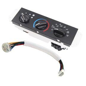 HVAC A/C Climate Control Panel Heater Selector Control Switch Compatible with Jeep Wrangler TJ 1999-2004 BL101 HS-373 55037473AB Climate Heater Panel Air Conditioning Control Unit