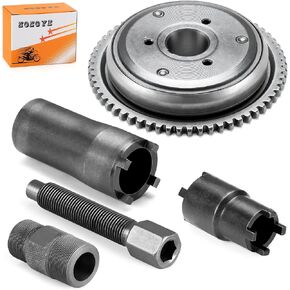 Starter Clutch Kit Flywheel Puller & Nut Tool for GY6 Scooter 125cc 150cc 152QMI 157QMJ Engine Models