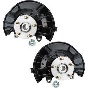 TRQ Front Driver & Passenger Side Steering Knuckle Assembly Kit Compatible with 2014-2018 Toyota Corolla