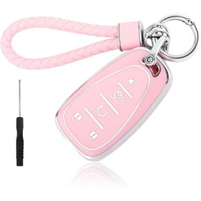 carleef 5 Button Key Fob Cover with Key Chain,TPU Car Key Cover for All Around Protection,Key Fob Protector Compatible with Nissan(for Nissan)