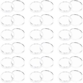 Operitacx 100pcs 22mm Coin Capsule Coin Collection Case Plastic Storage Box Clear Round Plastic Coin Container Case