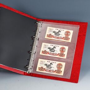 10 Sheets Paper Money Collection Supplies Pages, Currency Collecting Book Album Sleeves 3 Pockets Currency Sleeves for Collectors