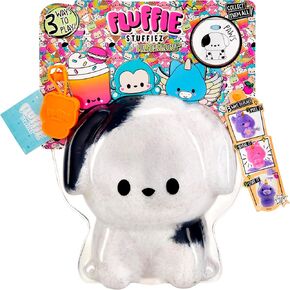 Fluffie Stuffiez Dog Small Collectible Feature Plush, Surprise Reveal Unboxing with Huggable ASMR Fidget DIY Fur Pulling, Ultra Soft Fluff