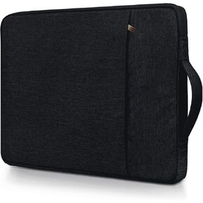 RAINYEAR Laptop Sleeve Case Compatible with 11 Inch MacBook Air 11.6" Chromebook Notebook Tablet Surface, with Handle Strap Front Pocket Briefcase Polyester Bag,Black