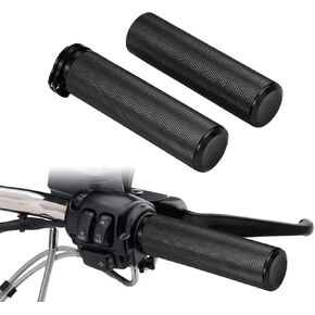 1" Handlebar Grip Handgrips Compatible with Harley Touring Sportster Dyna Softail V-Rod Aluminum