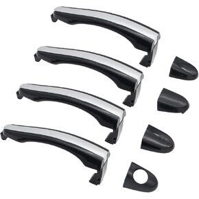 826513L000 Set of 4 Exterior Door Handles Replacement Front & Rear Left & Right Driver & Passenger Side Outside Door Handles Compatible with 2006-2011 Hyundai Azera Vehicles