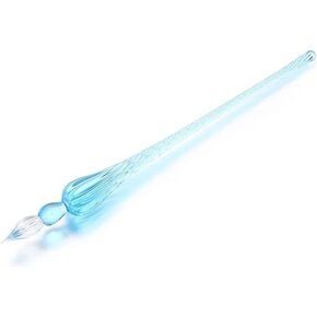 Sky blue Glass Dip Pen Fountain Pens Dipping Pen Stationery Writing Supplies Handmade Filling Ink Vintage Calligraphy Crystal Art Painting Pens