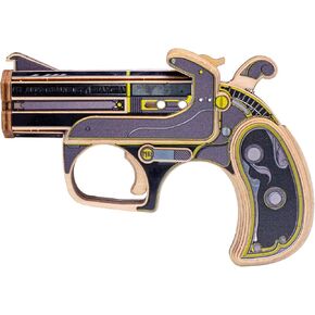 MU لغز خشبي للكبار لعبة بندقية Derringer-Obsidian Knight Defender الألغاز بناء، AK47 مسدس شريط مطاطي بندقية مسدس اللعب 3D مجموعات نموذج لغز معدني، مجموعات DIY عيد الميلاد هدايا عيد ميلاد ديكور مكتب