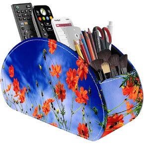 Desk Organizer, Remote Control/Pen/Makeup Brush Holder for Desk, Office Supplies with 5 Compartments, Multi-Functional Desk Accessories - Multicolor