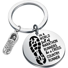 MYOSPARK Cross Country Runner هدية سلسلة مفاتيح عبر البلاد للجري سلسلة مفاتيح للجري هدية لمحبي المسار والميدان in Kuwait