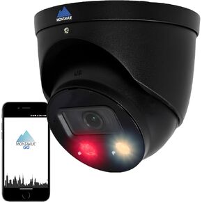Montavue UltraHD 4K 8MP IP PoE Turret Security Camera, 3840x2160, IP67 Weatherproof, 100ft IR Night Vision, MicroSD Recordable up to 256GB, Built-in Mic, IVS, Motion Detection, 100ft Cat5e Cable in Saudi Arabia