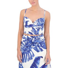 Women's Sweetheart Neck Sleeveless Crop Top