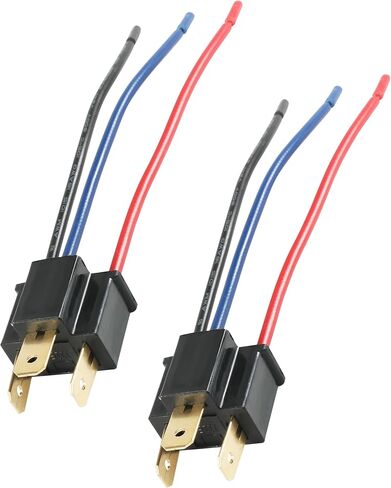 2PCS Headlight Connector,Headlight Harness,Car Accessories H4 Socket Headlight Pigtail,Male/Female Headlight Connector Pigtail,3 Wire Way Waterproof Headlight Wiring Harness for Truck (Female) in Saudi Arabia