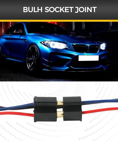 2PCS Headlight Connector,Headlight Harness,Car Accessories H4 Socket Headlight Pigtail,Male/Female Headlight Connector Pigtail,3 Wire Way Waterproof Headlight Wiring Harness for Truck (Female) in Saudi Arabia