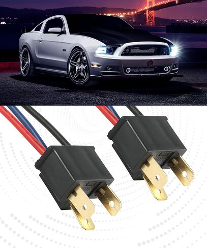 2PCS Headlight Connector,Headlight Harness,Car Accessories H4 Socket Headlight Pigtail,Male/Female Headlight Connector Pigtail,3 Wire Way Waterproof Headlight Wiring Harness for Truck (Female) in Saudi Arabia