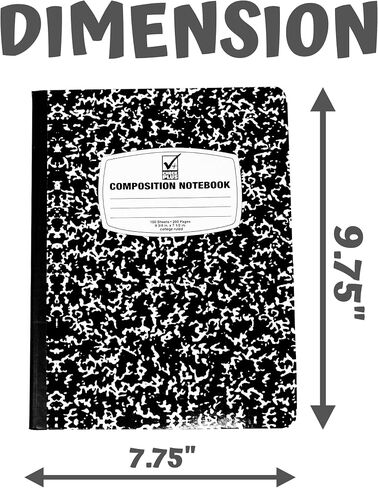 4E's Novelty Composition Notebooks 4 Pack for Notetaking, Office Supplies Back to School Supplies, Bulk Notebooks for School (College Ruled) in Saudi Arabia