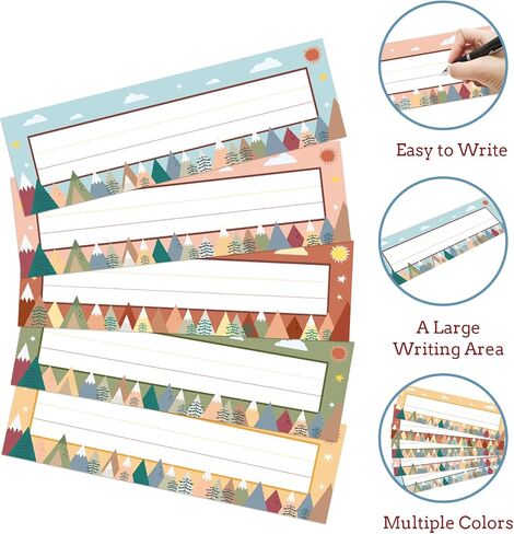 30PCS Desk Nameplates for Classroom Moving Mountains Name Plates for Student Desks Decorations Office School Supplies in Kuwait