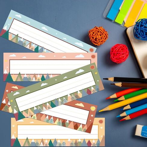 30PCS Desk Nameplates for Classroom Moving Mountains Name Plates for Student Desks Decorations Office School Supplies in Kuwait