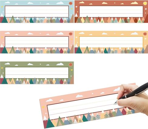 30PCS Desk Nameplates for Classroom Moving Mountains Name Plates for Student Desks Decorations Office School Supplies in Kuwait