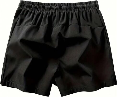 Men's Drawstring Waist Wide Leg Workout Track Shorts Quick Dry Fitness Sports Shorts with Pocket in Saudi Arabia