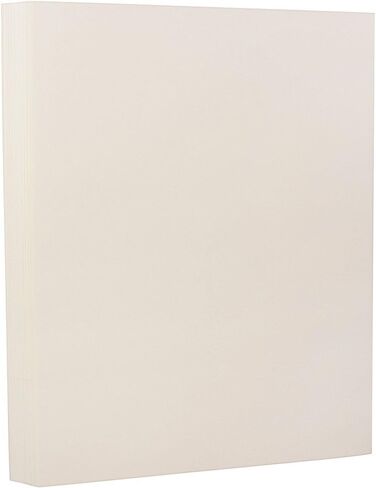JAM PAPER Extra Heavy Weight 130lb Cardstock - 8.5 x 11 Coverstock - 352 gsm - Natural White Wove Strathmore - 25 Sheets/Pack in Saudi Arabia