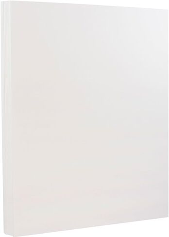 JAM PAPER Extra Heavy Weight 130lb Cardstock - 8.5 x 11 Coverstock - 352 gsm - Natural White Wove Strathmore - 25 Sheets/Pack in Saudi Arabia