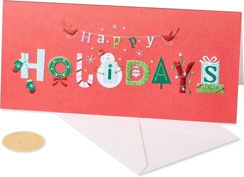 Papyrus Boxed Christmas Cards with Envelopes, Wishing You the Very Best, Happy Holidays (16-Count) in Saudi Arabia
