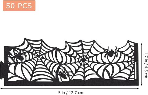 50 قطعة من أغطية الشموع لعيد الهالوين، أغطية زخرفية على شكل ضوء الشاي، حامل شموع ورقية من شبكة العنكبوت لبطارية LED، شموع تيلايت، ديكورات حفلات الهالوين in Kuwait