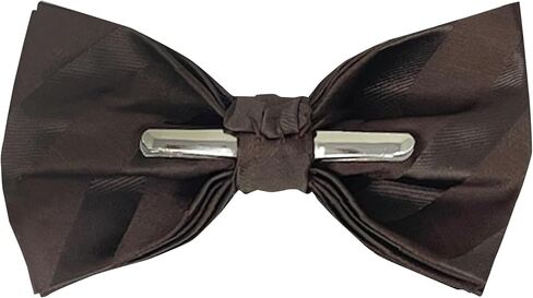 Jacob Alexander Men's Pre-Tied Tonal Stripe Clip-On Bow Tie in Saudi Arabia
