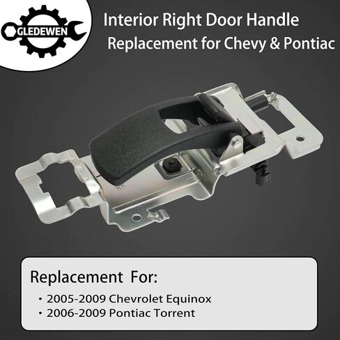 Gledewen Interior Door Handle, Compatible with 2005-2009 Chevy Equinox | 06 07 08 09 Pontiac Torrent, Front/Rear Inside Left Driver Side | Replace# 15926297 15237249 25897973 Inner Handle in Saudi Arabia