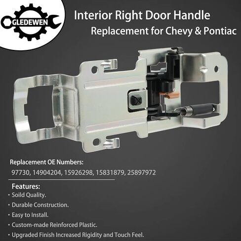 Gledewen Interior Door Handle, Compatible with 2005-2009 Chevy Equinox | 06 07 08 09 Pontiac Torrent, Front/Rear Inside Left Driver Side | Replace# 15926297 15237249 25897973 Inner Handle in Saudi Arabia