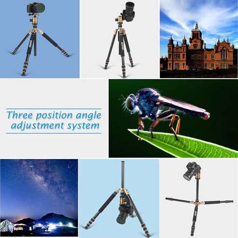 ZOMEI Tripod,Camera Tripod,Lightweight Camera Travel Z818 Tripod Aluminium Alloy Monopod with 360 Panorama Ball Head Quick Release Plate Ball for DSLR Canon Sony Nikon Cameras(Black) in Kuwait