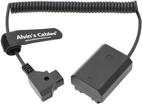 Alvin's Cables NP-FZ100 Dummy-Battery to Dtap Power Cable for Sony A7III A7R A9 ILCE-9 FX3 Digital Camera in Kuwait