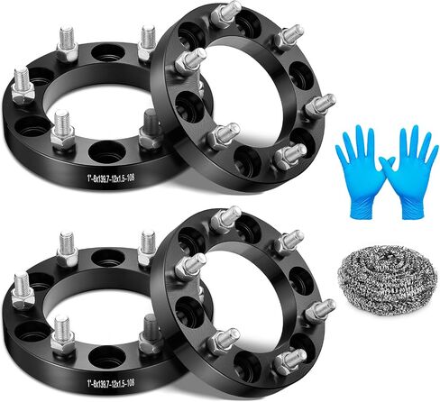 فواصل عجلة BDFHYK 6x139.7 مم فاصل عجلة محوري 1 بوصة متوافق مع 4Runner Tacoma Tundra FJ Cruiser GX460 Land Cruiser، محولات عجلة العروة 6 مزورة M12x1.5 و108 مم، مجموعة من 4 in Saudi Arabia
