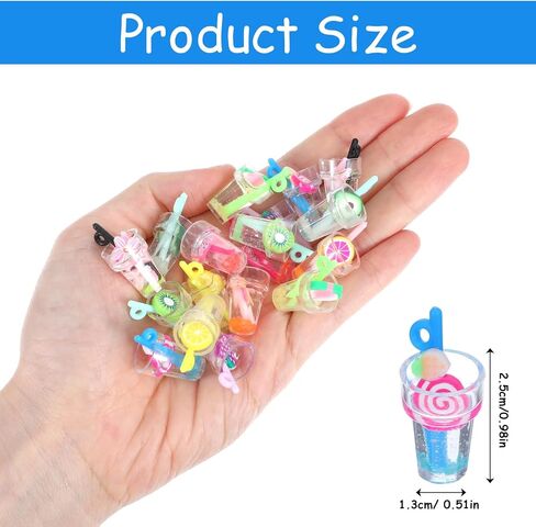 18Pcs 1:12 Scale Bottles Decoration Juice Tea Beverage Bottle Model Wine Bottles Make it Food House Drink Accessories Decoration(12pcs Fruit Bottle) in Saudi Arabia