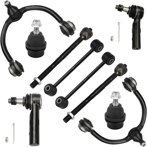 Front Suspension kit for Jeep Commander Grand Cherokee 2005 2006 2007 2008 2009 2010 Upper Control Arms + Ball Joints + Sway Bar Links + Tie Rod - 10pc Set in Saudi Arabia
