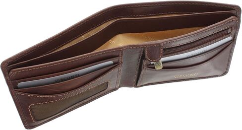Visconti Tuscany Collection FRANCESCA Leather Wallet With RFID Protection TSC46 Black (Tan) in Saudi Arabia