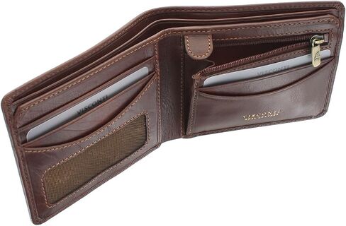Visconti Tuscany Collection FRANCESCA Leather Wallet With RFID Protection TSC46 Black (Tan) in Saudi Arabia