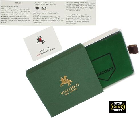 Visconti Tuscany Collection FRANCESCA Leather Wallet With RFID Protection TSC46 Black (Tan) in Saudi Arabia
