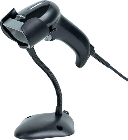 TEEMI Barcode Scanner with Stand USB Wired Inventory 1D 2D QR Code Scanners with Virtual COM Port Handsfree Scan Gun for Warehouse Library Supermarket in Kuwait