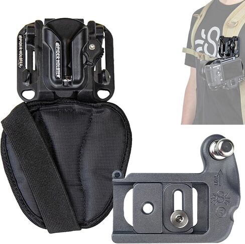 SPIDER HOLSTER – Clip-on Camera Holster and Camera Plate with Durable Stainless Steel Pin – Compatible with Any Belt in Saudi Arabia