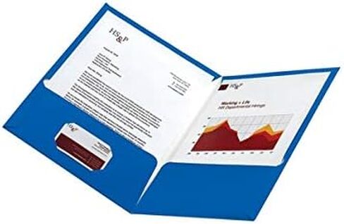 Office Depot® Brand School-Grade 2-Pocket Paper Folder, Letter Size, Blue in Saudi Arabia