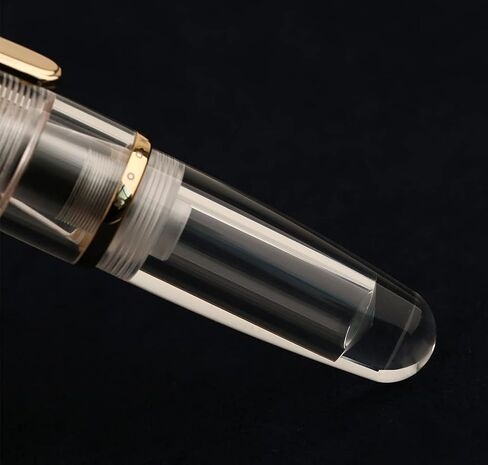 MAJOHN Q1 Mini Eyedropper Filling Fountain Pen, Iridium Nib Pocket Pen with Gift Box, Palm Short Writing Set for Travel (Transparent, Fine Nib 0.5mm) in Saudi Arabia