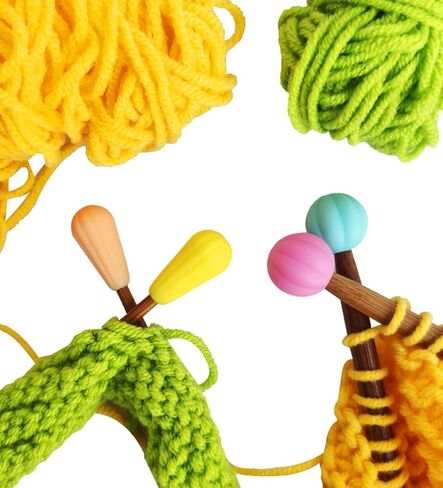 12 قطعة من سدادات إبرة الحياكة ذات الخرز الملون، واقيات نقاط الإبرة من السيليكون، واقيات علوية صغيرة لطيفة للحياكة، ملحقات وأدوات الحياكة، هدايا الحياكة in Kuwait