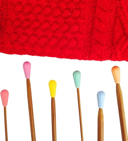 12 قطعة من سدادات إبرة الحياكة ذات الخرز الملون، واقيات نقاط الإبرة من السيليكون، واقيات علوية صغيرة لطيفة للحياكة، ملحقات وأدوات الحياكة، هدايا الحياكة in Kuwait