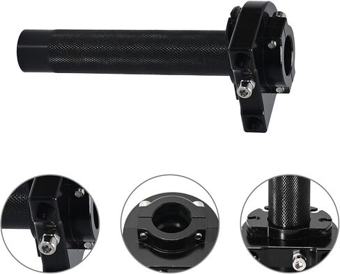 Motorcycle 7/8'' 22Mm Twist Throttle Accelerator Handlebar Handle Grips Replacement for Honda Kawasaki Suzuki Yamaha Silver in Saudi Arabia
