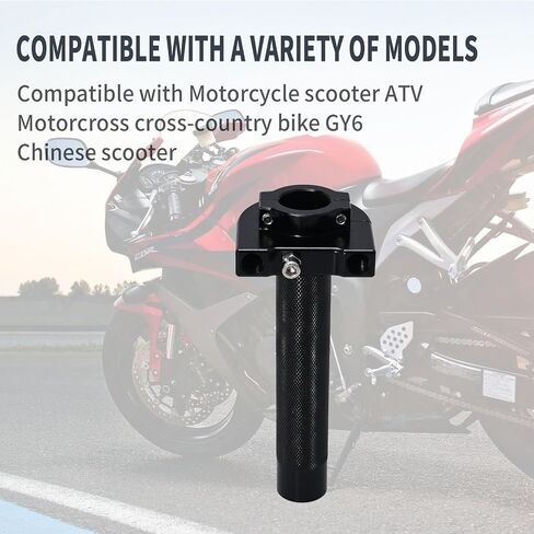 Motorcycle 7/8'' 22Mm Twist Throttle Accelerator Handlebar Handle Grips Replacement for Honda Kawasaki Suzuki Yamaha Silver in Saudi Arabia