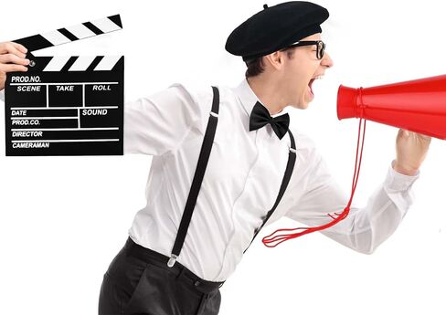 مجموعة أزياء مخرج كافوك تتضمن قبعة بيريه للمخرج وربطة عنق ولوح مكبر صوت لمجموعة حفلات الأفلام الليلية وحفلات أعياد الميلاد (Style2) in Kuwait